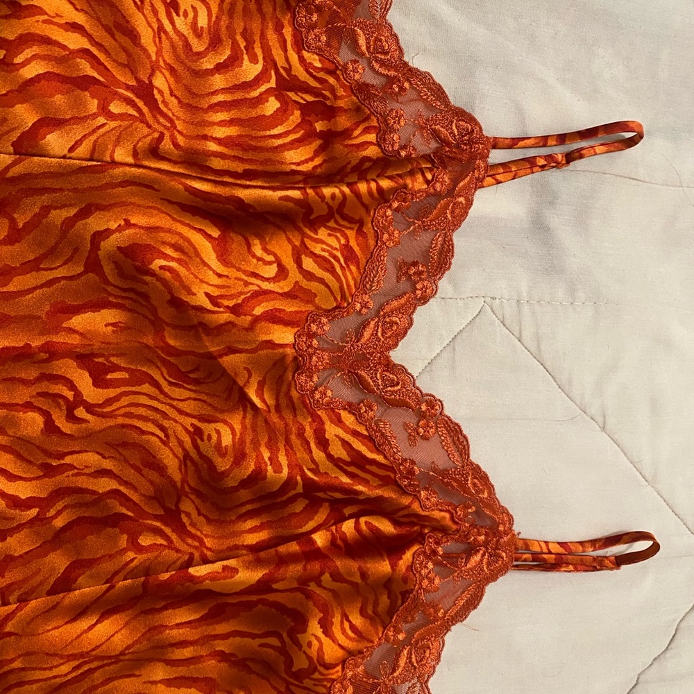 Victoria’s Secret Orange Print Slip
